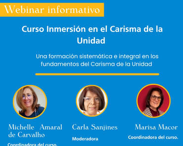 Webinar informativo | Inmersión en el Carisma de la Unidad